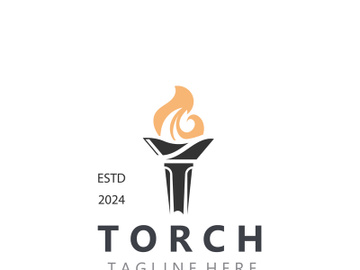 Torch logo Graphic, Olympics flame Modern Design Element simple minimalist preview picture