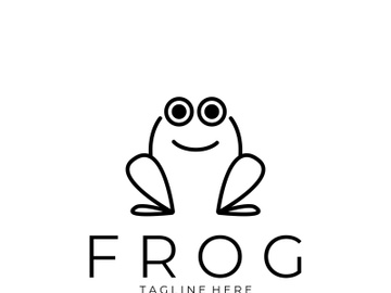 frog logo simple vector design template preview picture