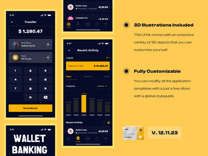 Wallet Banking App UI Kits