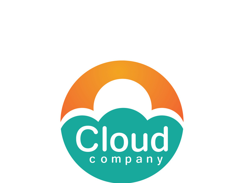 Cloud logo vector icon illustration