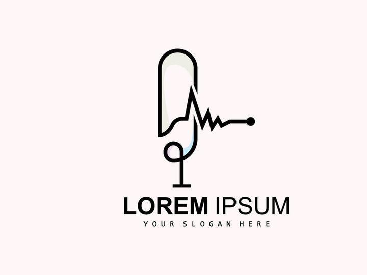 Radio Podcast Logo, Microphone Illustration, Stamp Icon Badge Vector Design