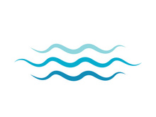Water wave vector icon illustration