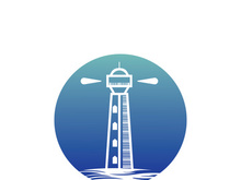 Lighthouse icon logo and vector illustration beacon tower design vintage symbol
