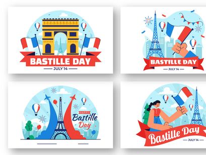 10 Happy Bastille Day Illustration
