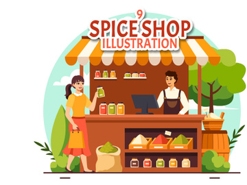 9 Spice Shop and Seasoning Illustration preview picture