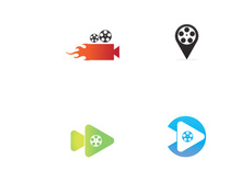 abstract film symbol and images illustration