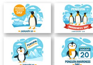 9 Penguin Awareness Day Illustration
