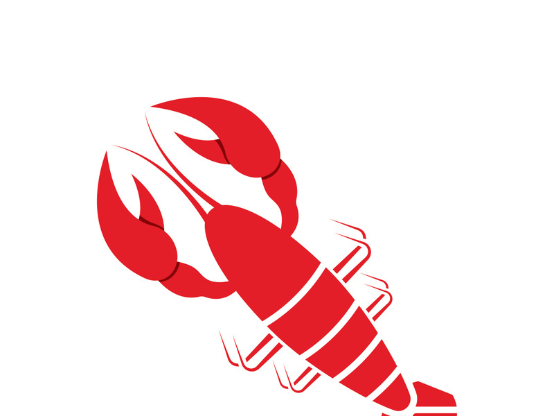 Lobster logo design template vector