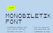 Monobiletik font - free Cyrillic & Latin