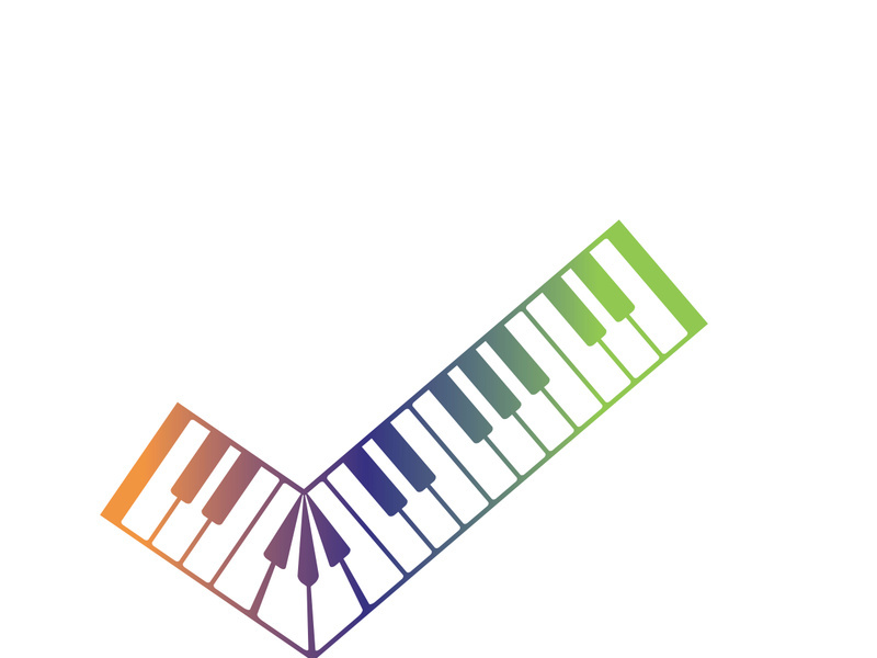 Keyboard piano vector Musical instrument illustration design template