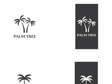 Summer palm tree logo design. preview picture