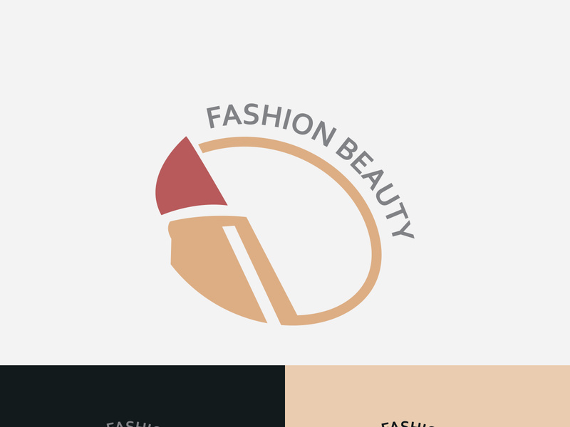 Lipstick logo design for makeup fashion shop and beauty vector cosmetic design template