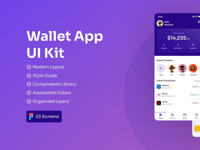 E-wallet Mobile UI Kit - Figma