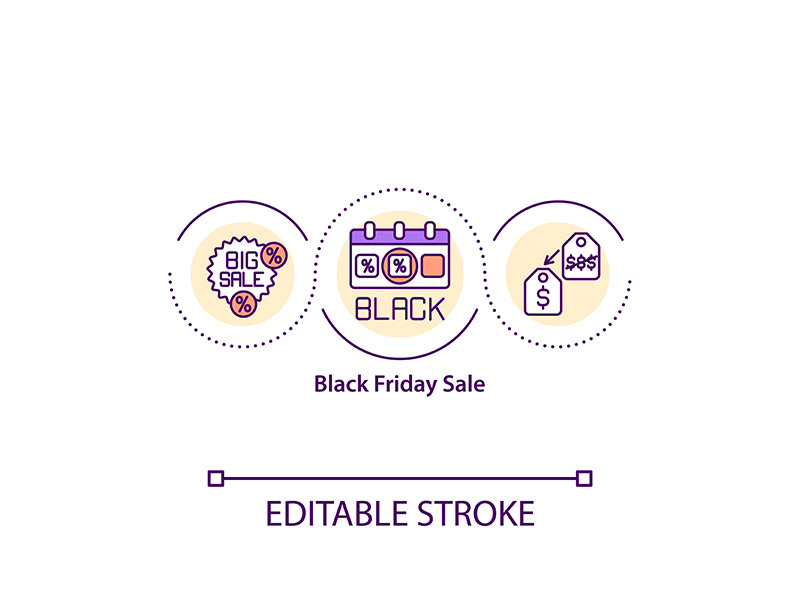Black friday sale concept icon