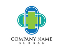 Medical health icon digital logo design vector illustration