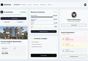 Modern Property Management Dashboard UI/UX