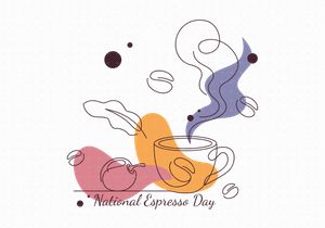 6 National Espresso Day Illustration