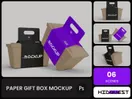 Paper Gift Box Mockup