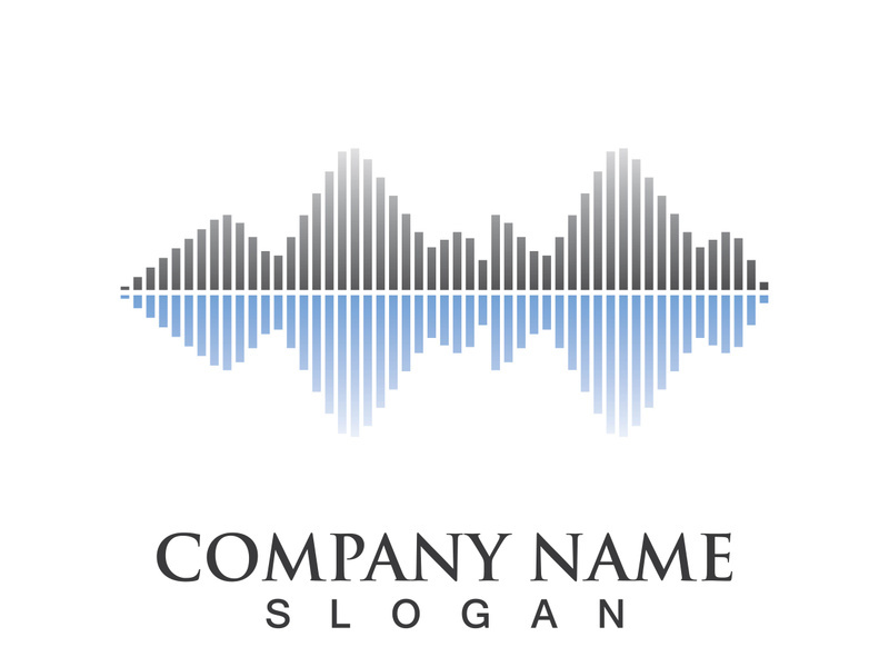 Sound waves vector illustration design template