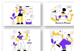 10 Business Woman Illustration