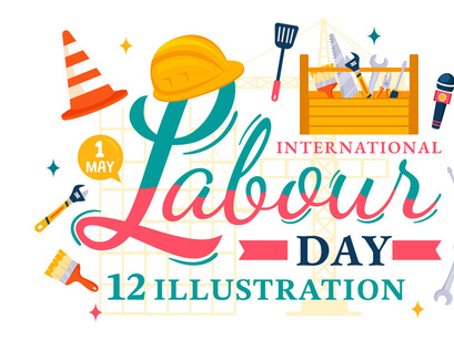 12 International Labor Day Illustration