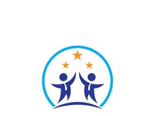 People star logo design to achieve a success or dream.