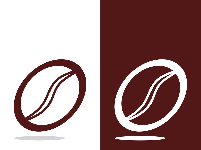 Coffee bean icon vector illustration template