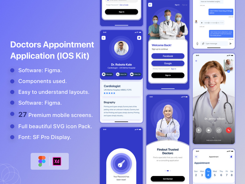 Doctors Appointment  App (IOS Templates)