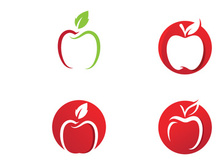 apple logo template design vector