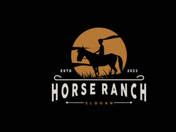 Horse Logo, West Country Farm Ranch Cowboy Logo Design preview picture