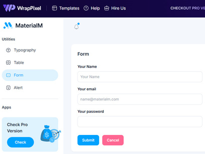 MaterialM Free Tailwind React Admin Template