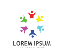 People social community logo design with creative idea