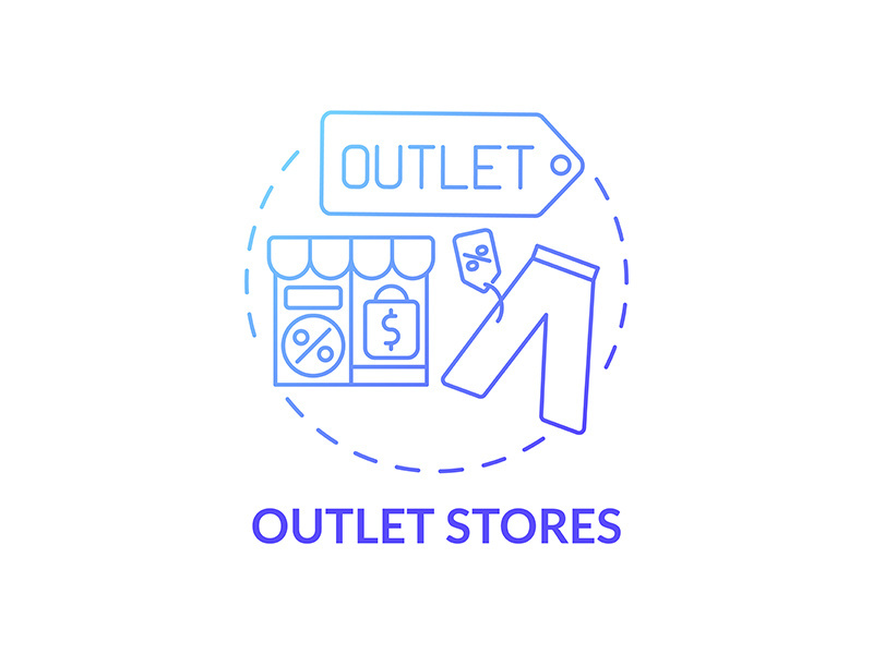 Outlet stores concept icon