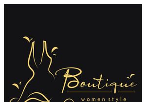 elegant women's fashion logo, clothing, boutique, convection, tailor, garment, business, apparel, fashion designer