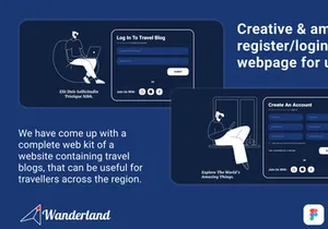 Wonderland - Traveling Blog Figma Template