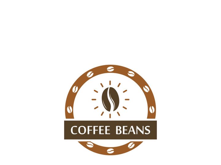 Premium coffee bean logo design.
