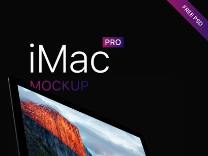 iMac Pro Free PSD Mockup