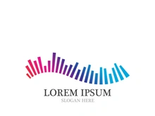 Equalizer music sound vector logo