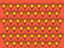 Seamless pattern bulb vector