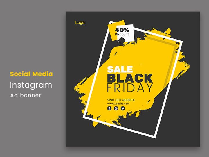 Black friday social media Instagram post