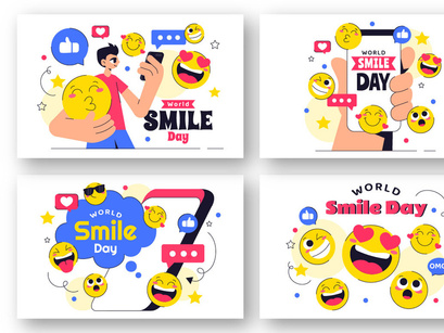 12 World Smile Day Celebration Illustration