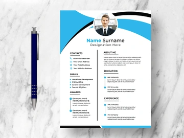 Modern Resume CV Template Ver-6 preview picture