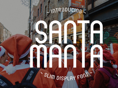 Santa Manta - Slim Display Font