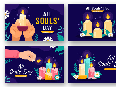 12 All Souls Day Vector Illustration