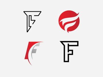 F letters logo and symbols preview picture