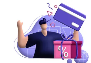 cashback coupon 3d rendering Illustration