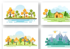 13 Nature and Landscape Unique Illustration