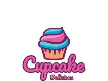 Cupcake Logo design vector illustration template. Cupcake bakery icon.cake store,caker shop ,vector preview picture