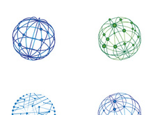 Wire World Logo Template vector