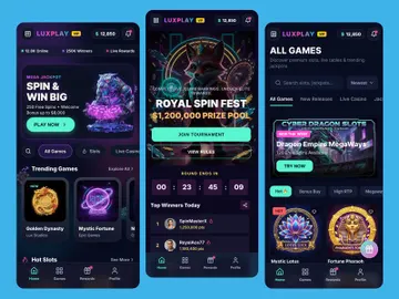 LuxPlay Casino App UI Design | Luxury Mobile Gaming & Slots Expe preview picture
